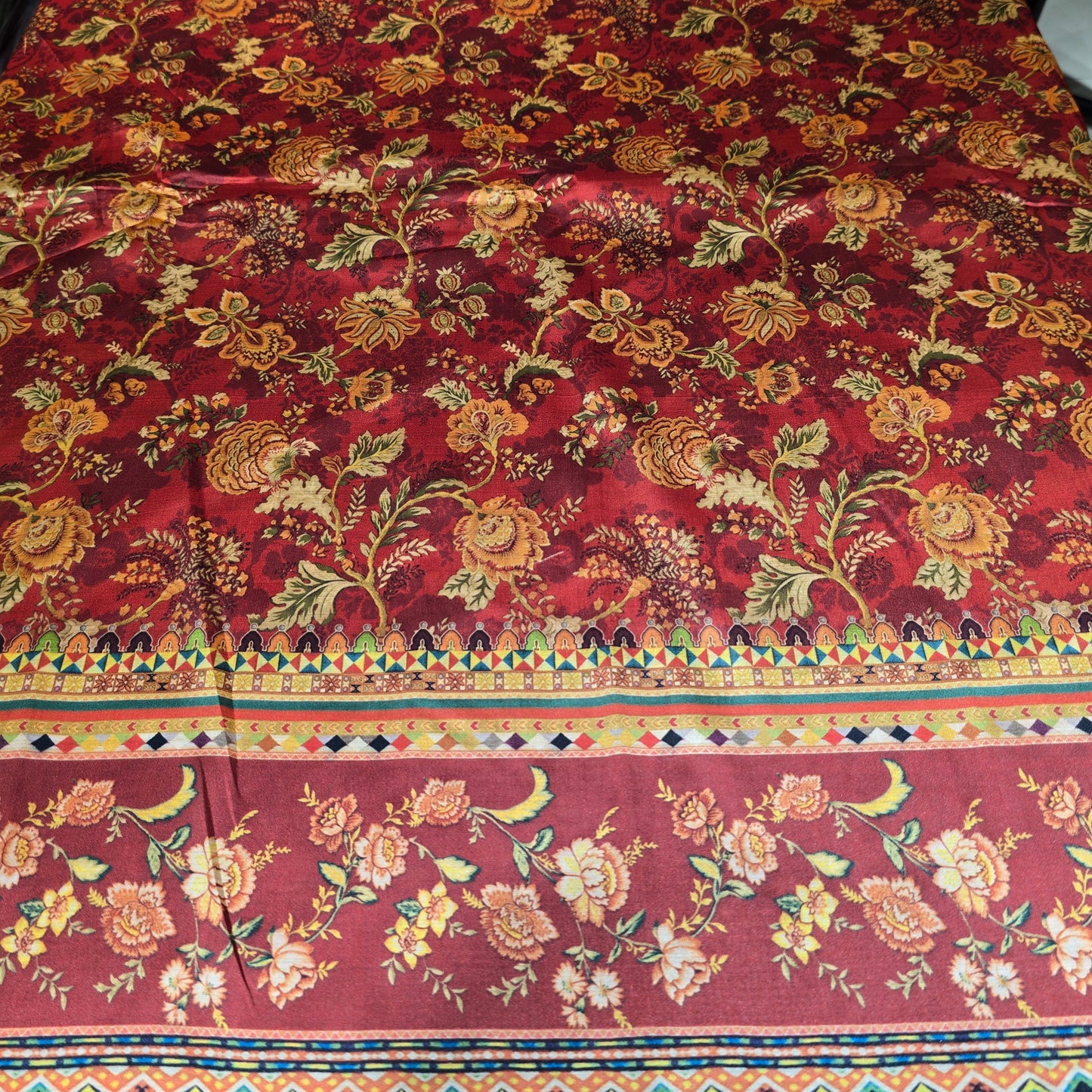 Art Silk Digital Print Fabric