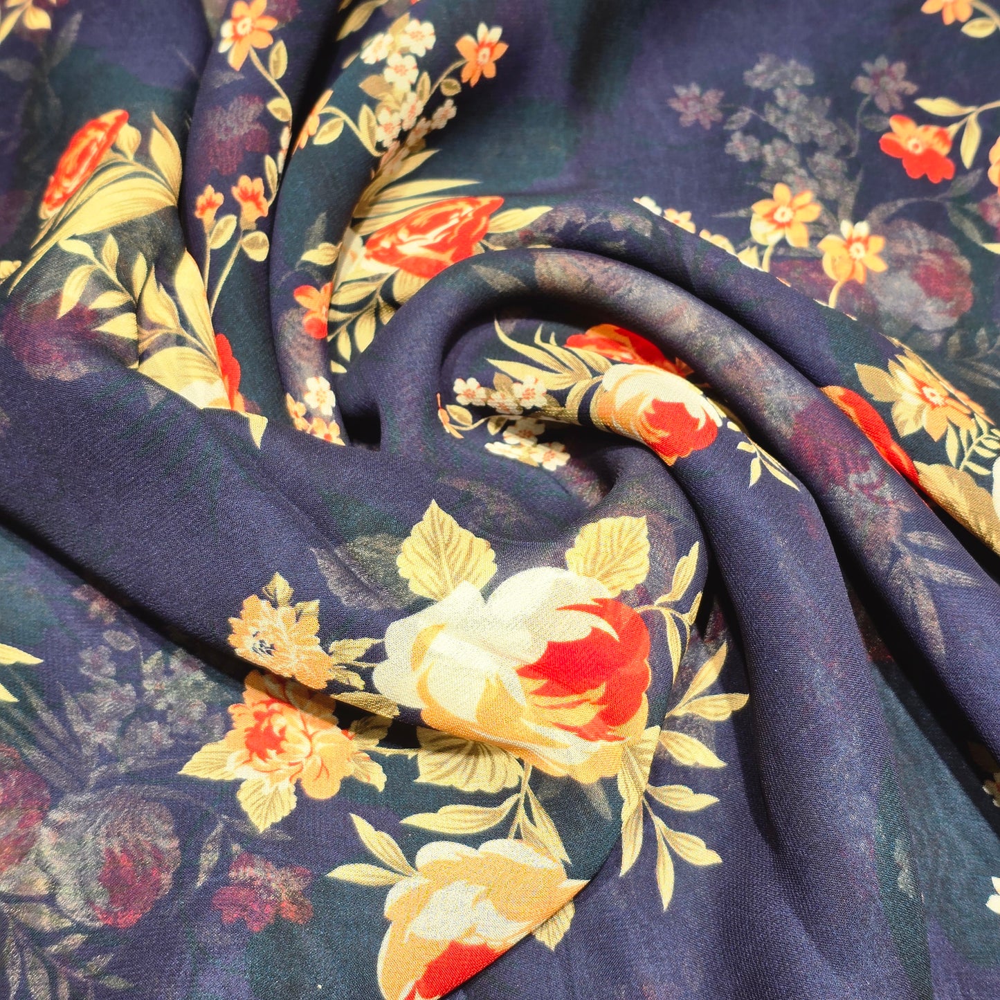Georgette Floral Digital Print Fabric