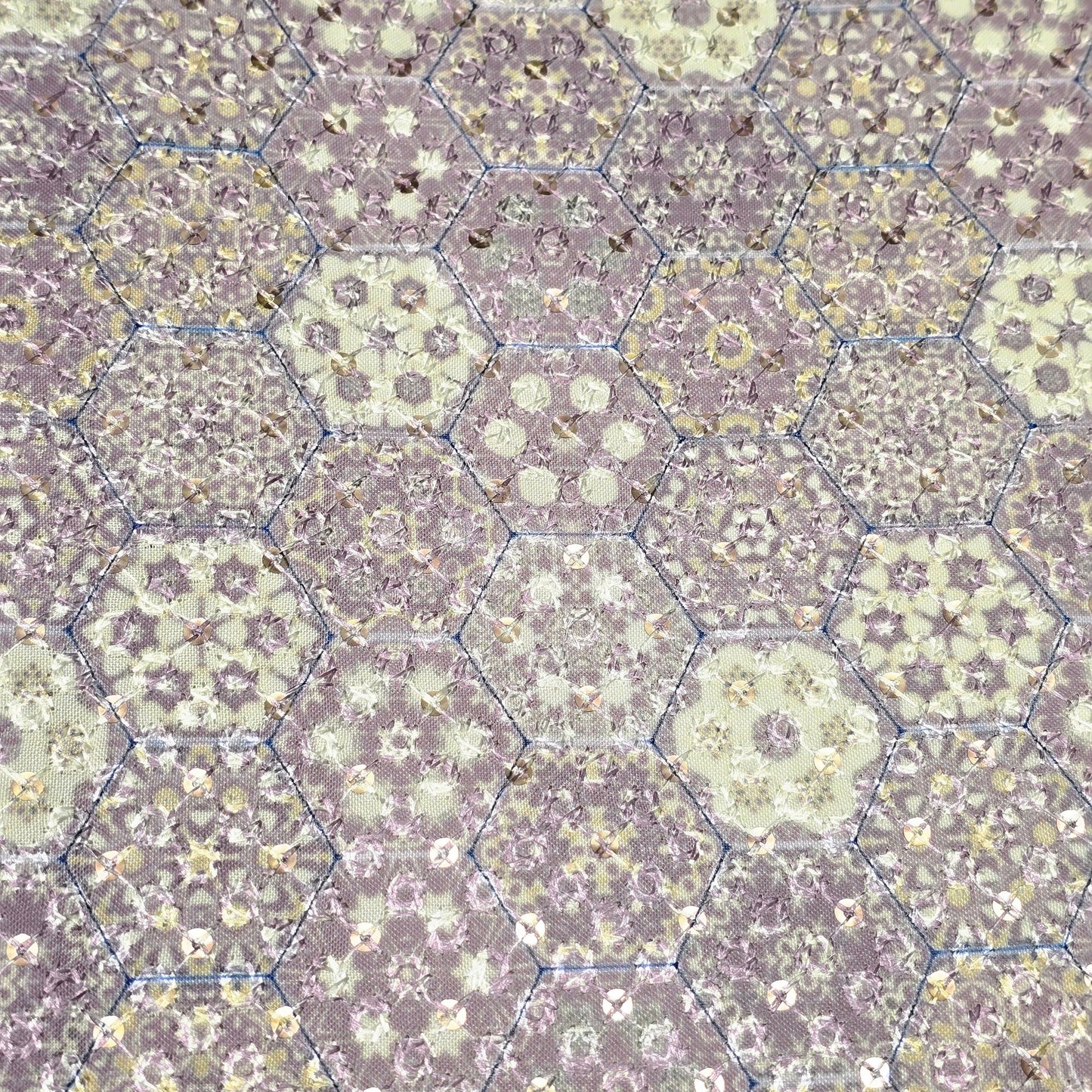 Poly Cotton Embroidered Fabric