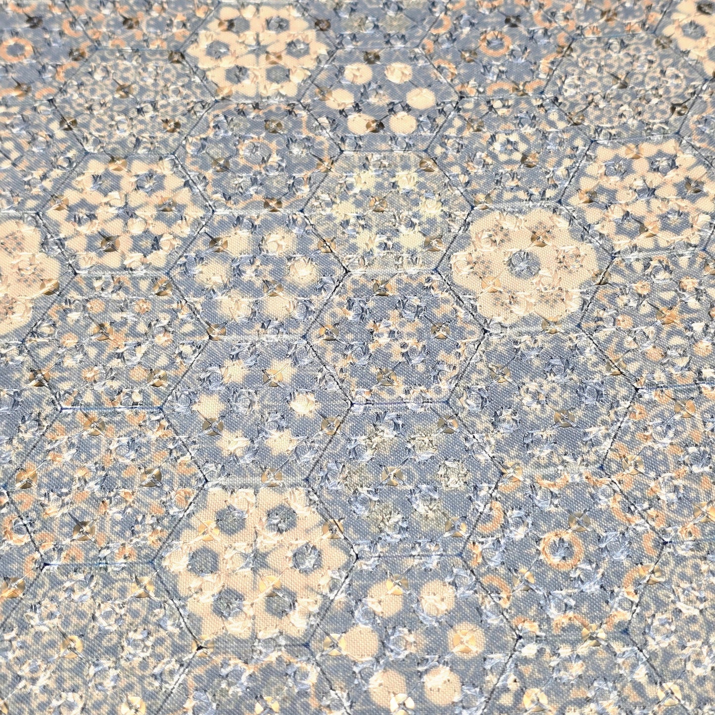 Poly Cotton Embroidered Fabric