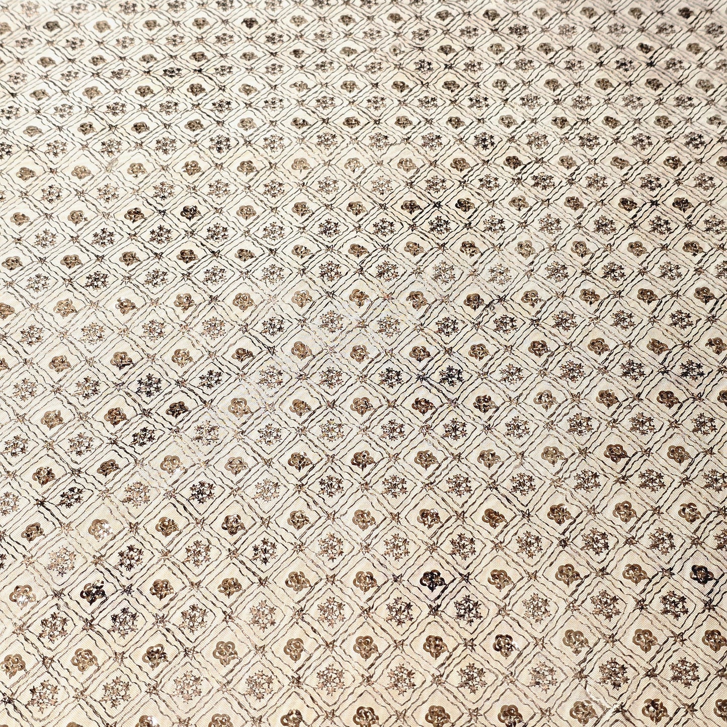 Poly Cotton Embroidered Fabric