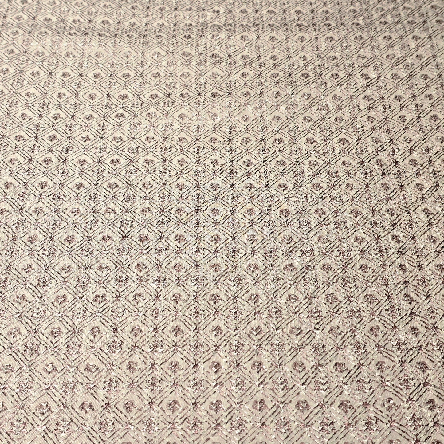Poly Cotton Embroidered Fabric