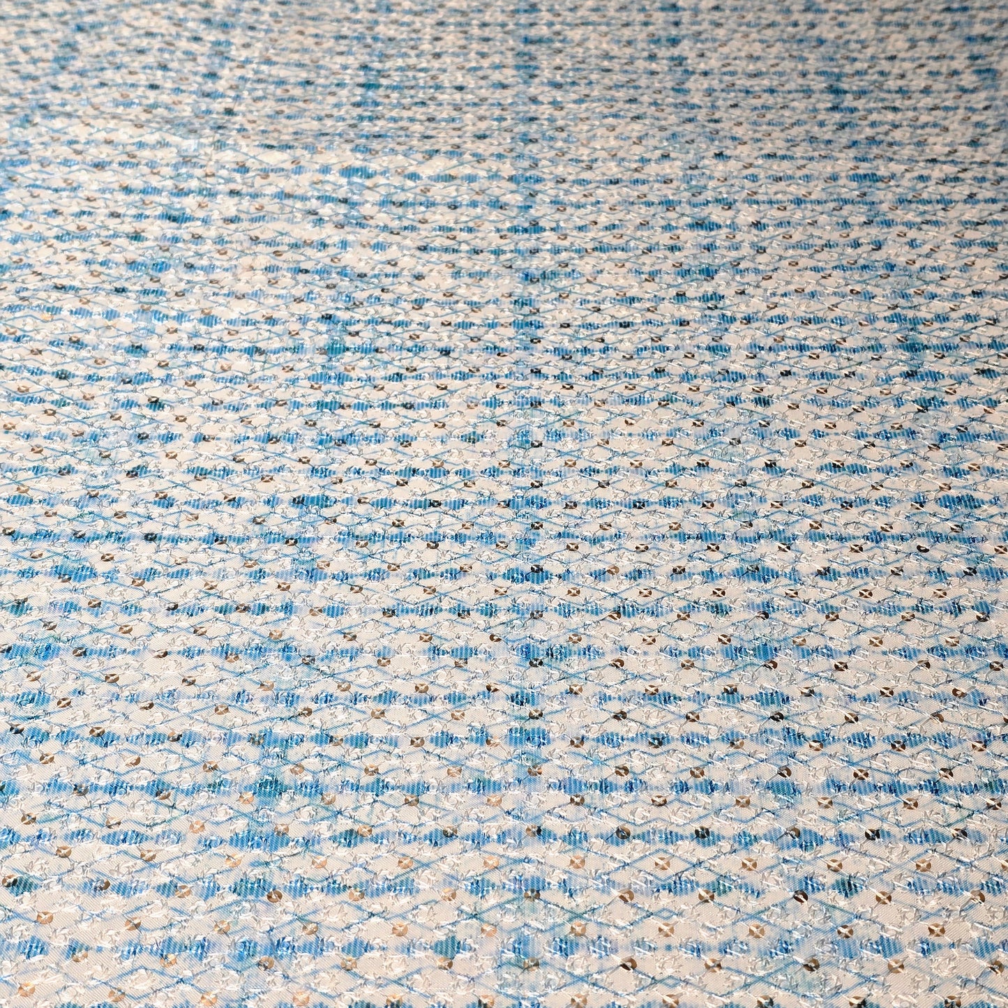 Poly Cotton Embroidered Fabric