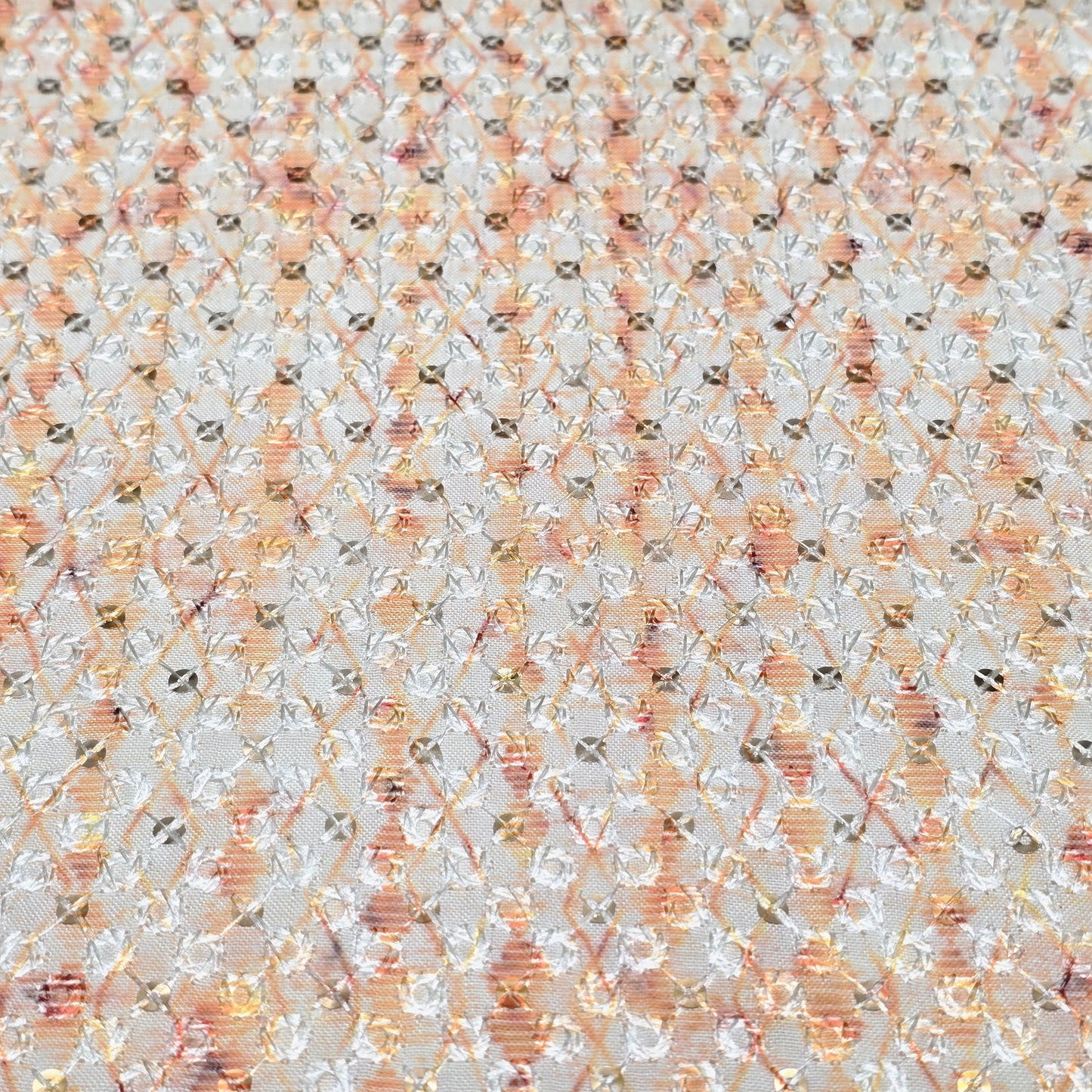 Poly Cotton Embroidered Fabric