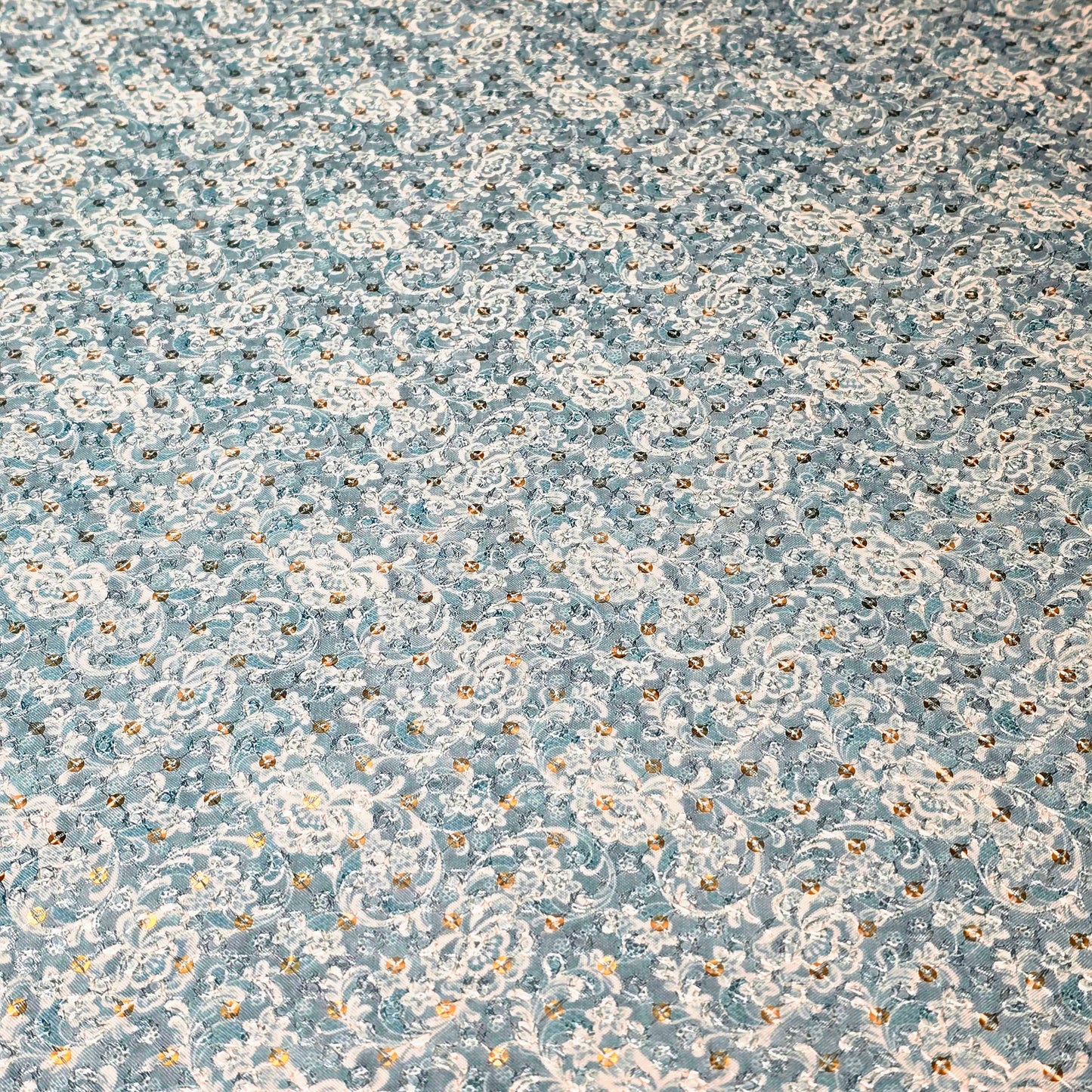 Poly Cotton Embroidered Fabric