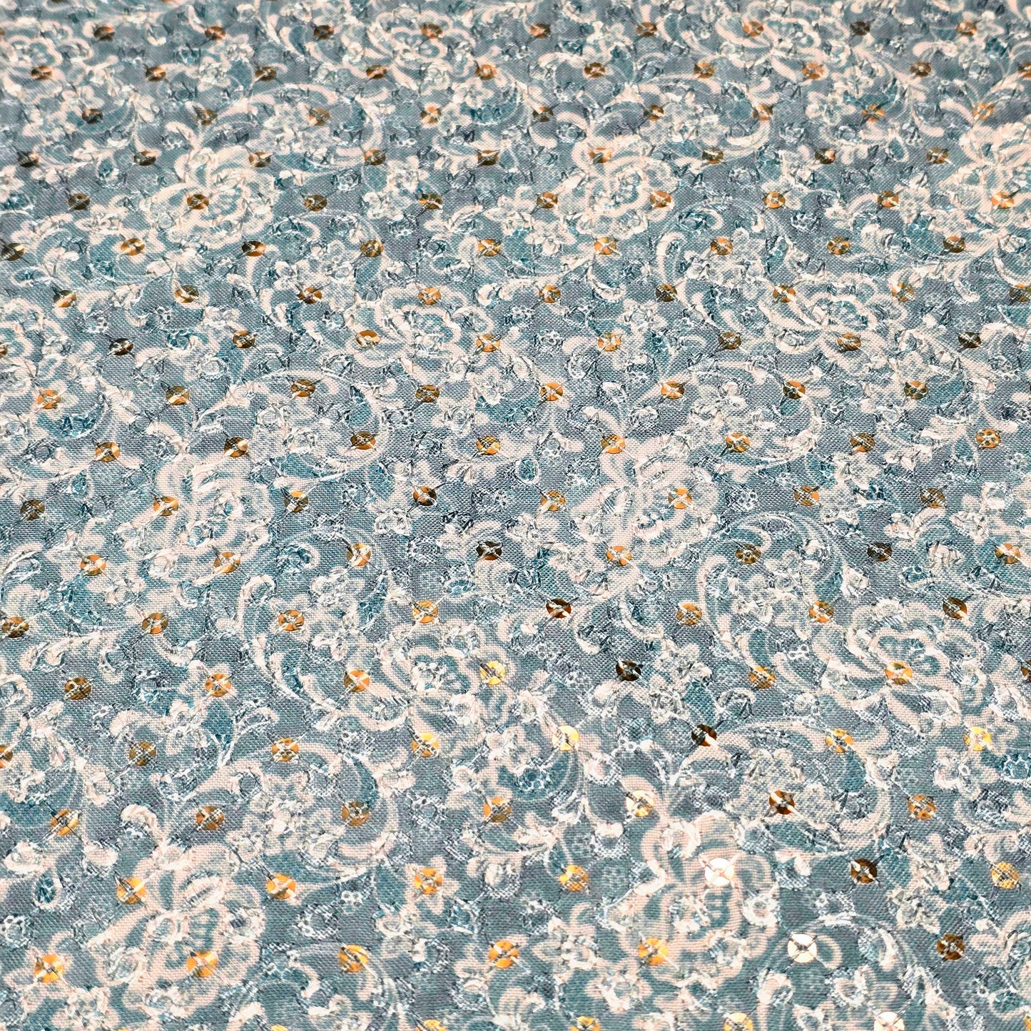 Poly Cotton Embroidered Fabric
