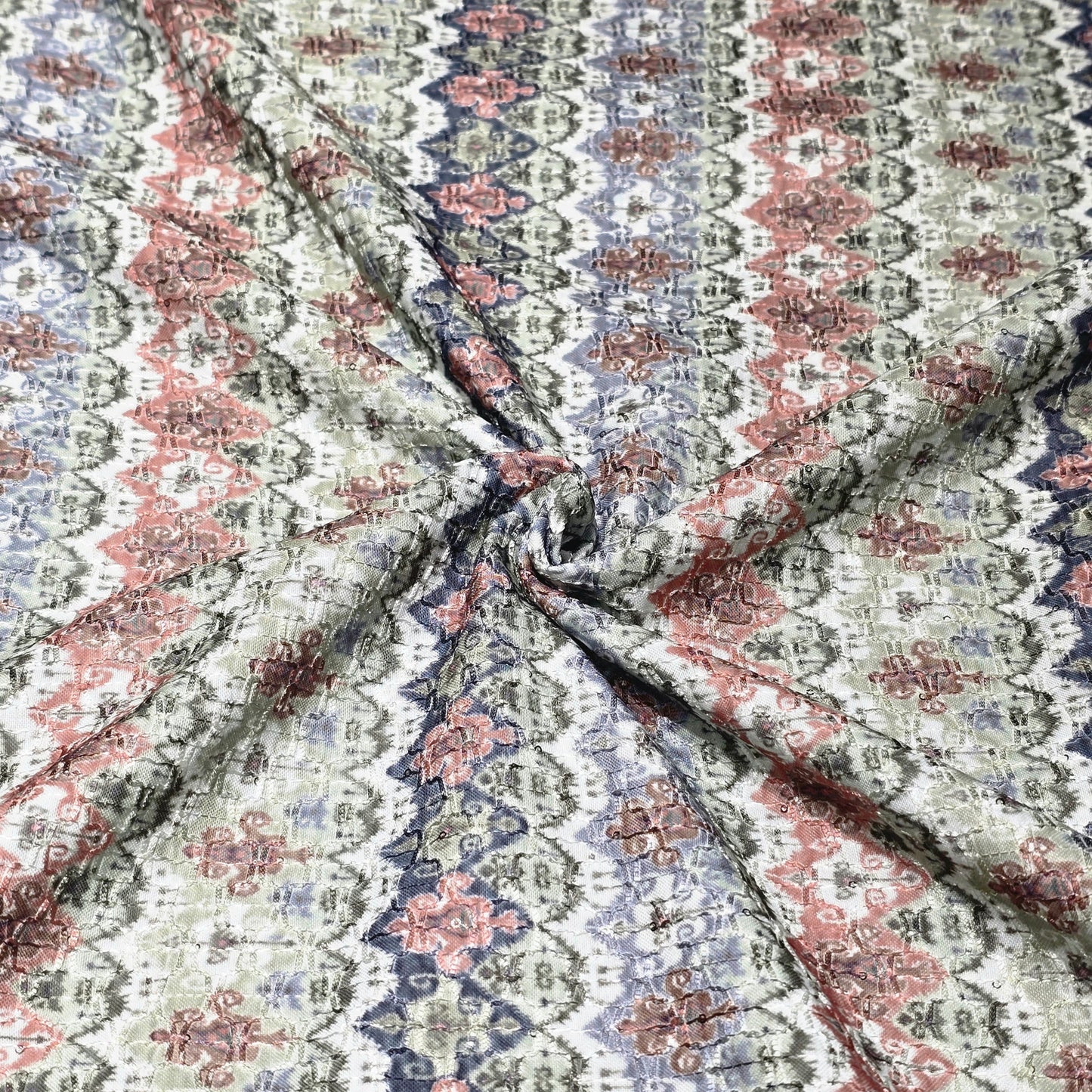 Rayon Embroidered Fabric