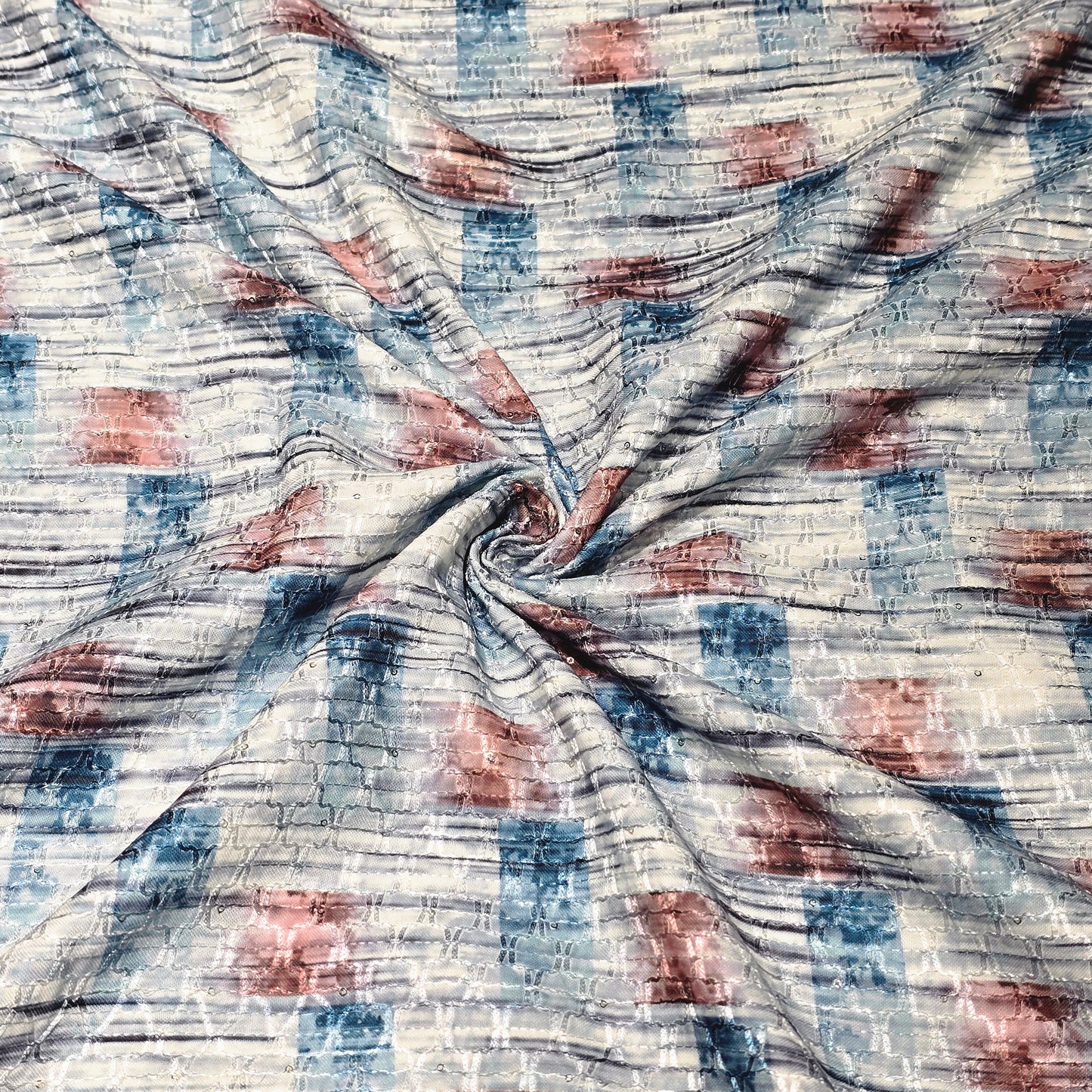 Rayon Embroidered Fabric