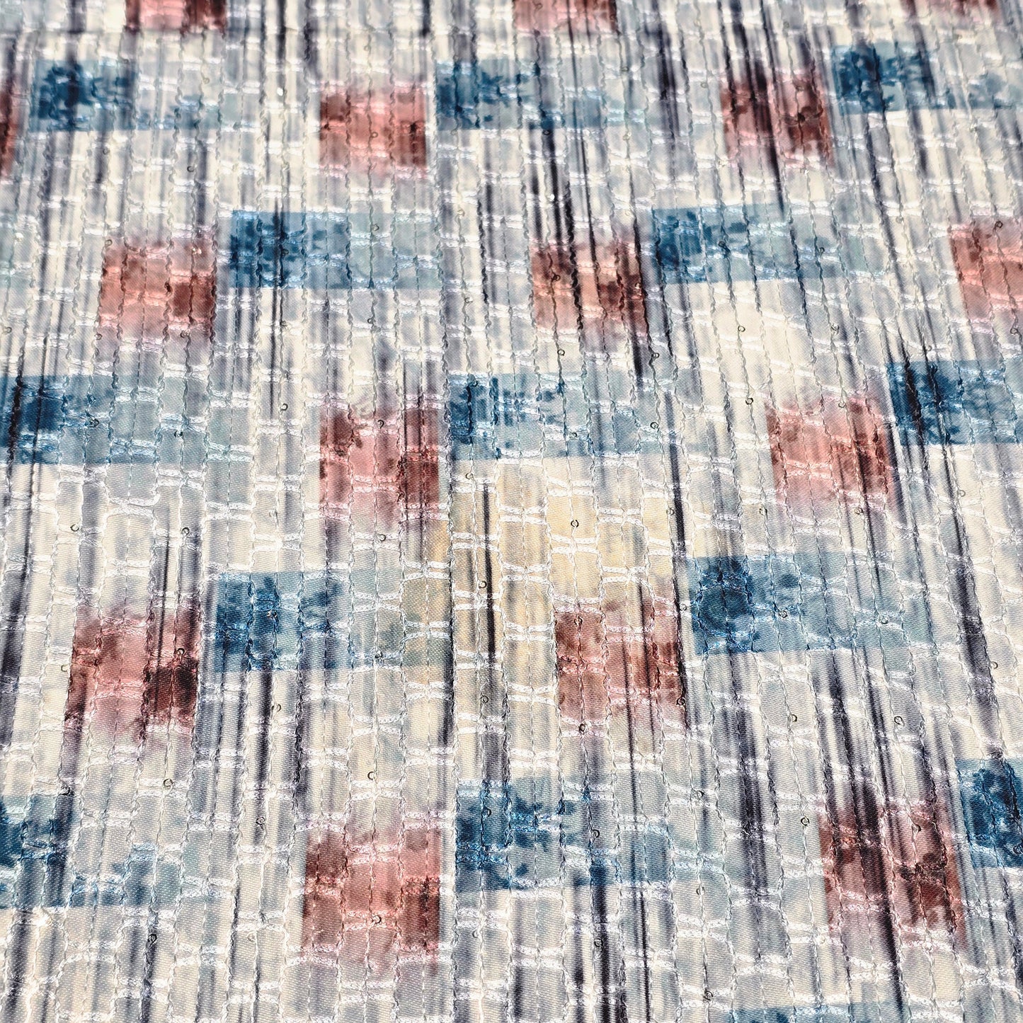 Rayon Embroidered Fabric