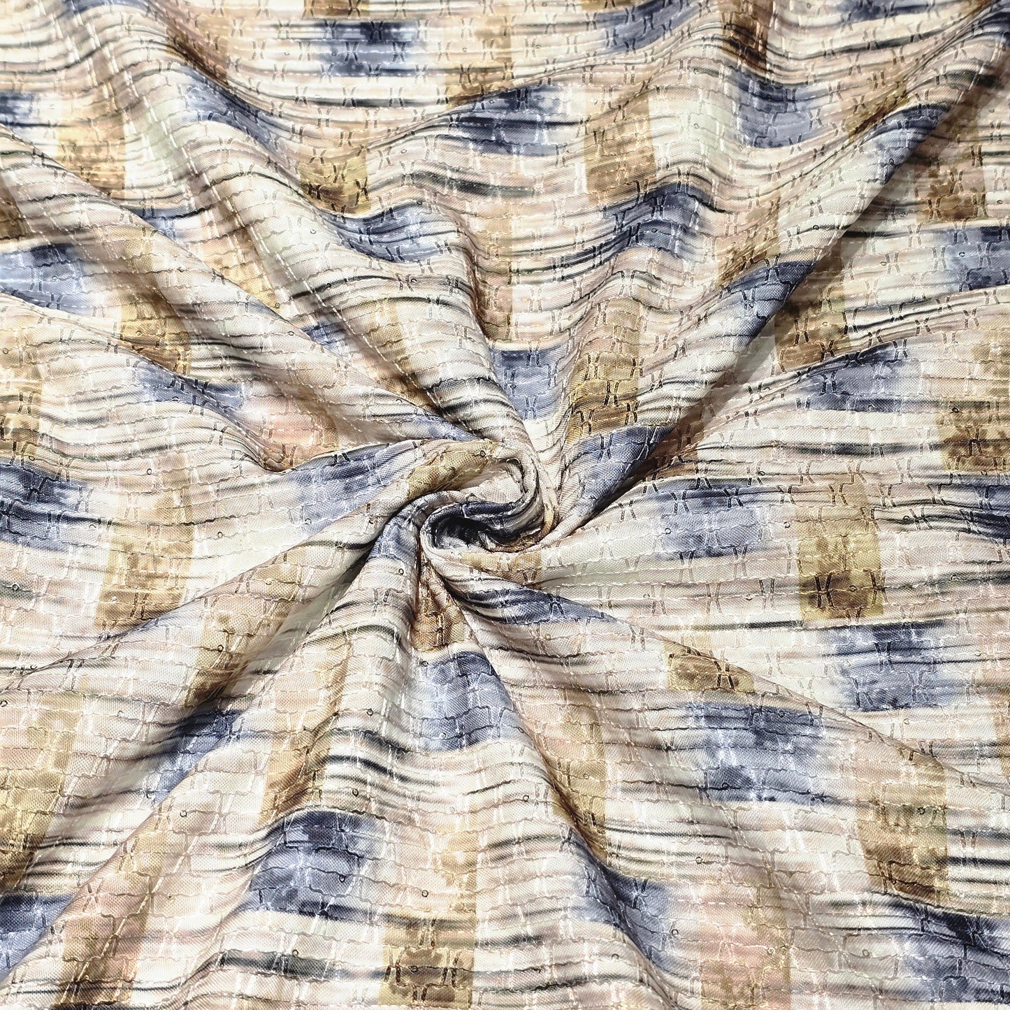 Rayon Embroidered Fabric