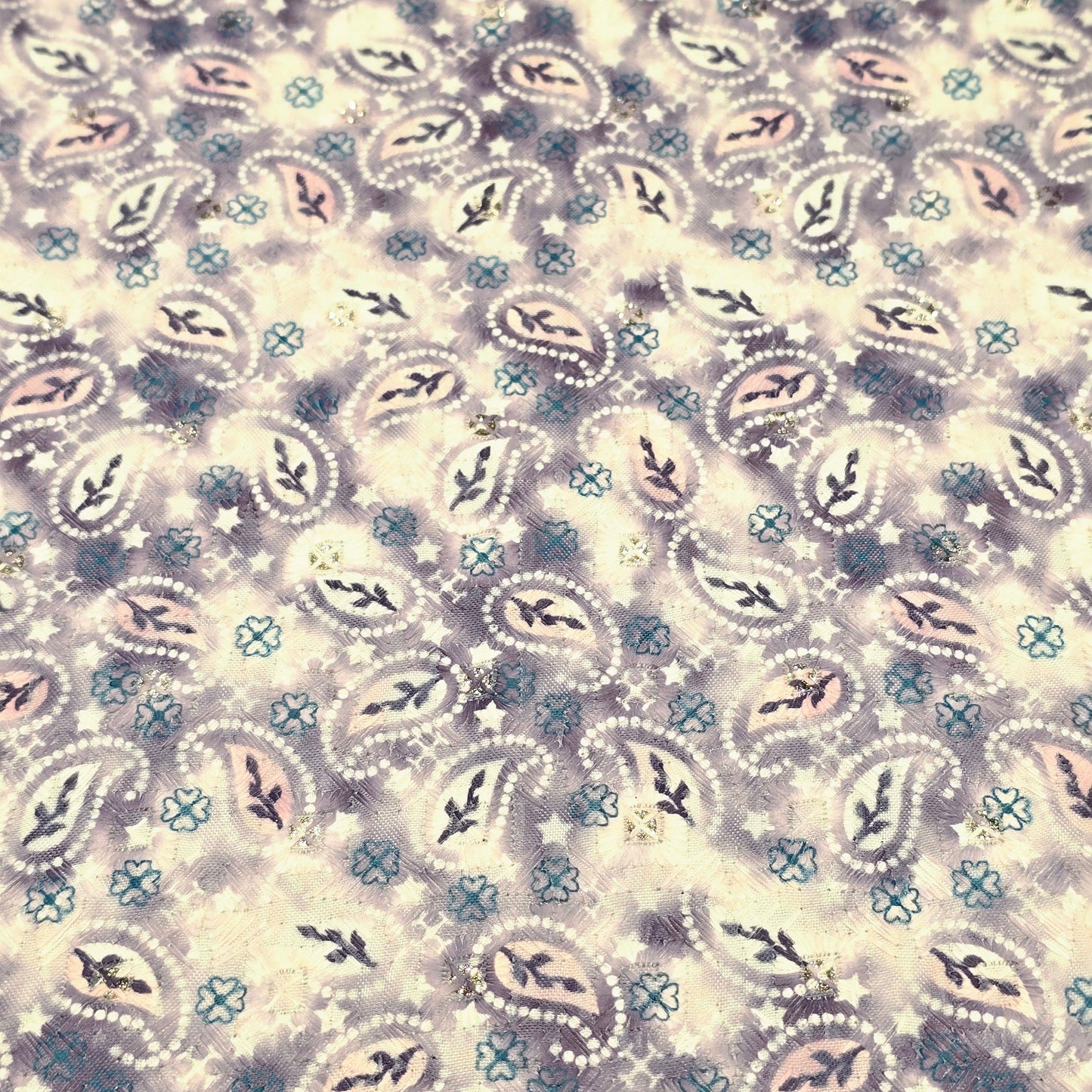 Poly Cotton Embroidered Fabric