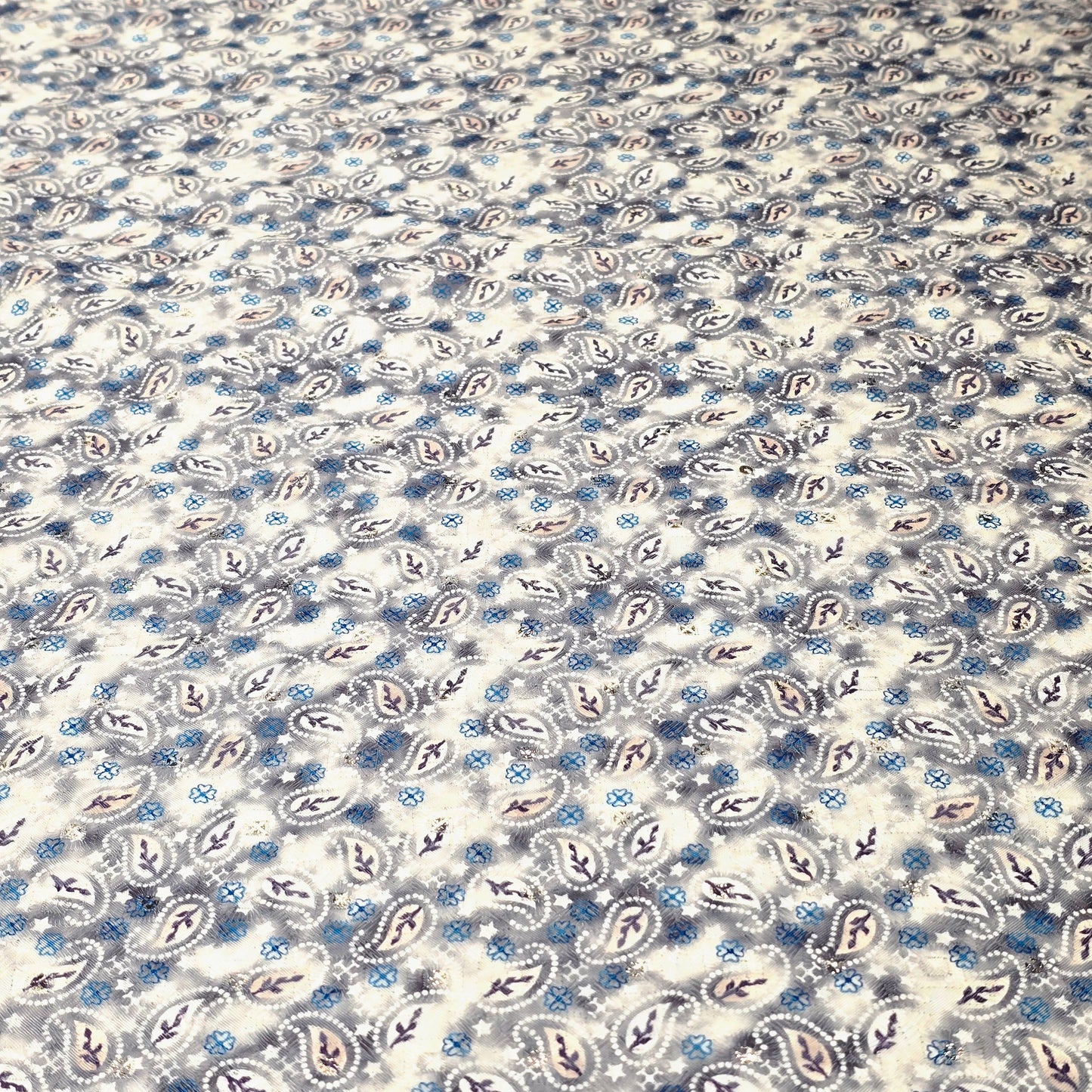 Poly Cotton Embroidered Fabric