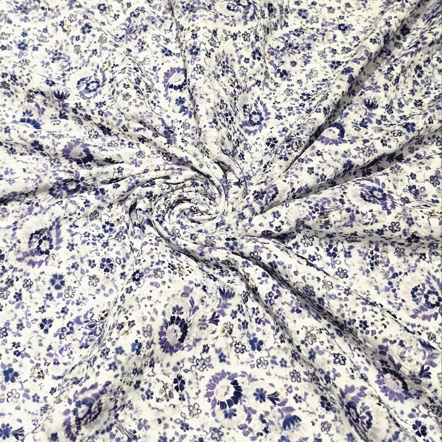 Poly Cotton Embroidered Fabric