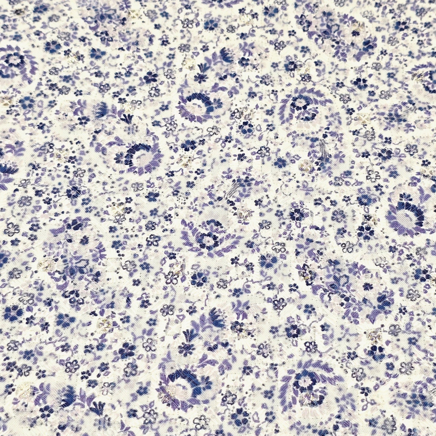 Poly Cotton Embroidered Fabric
