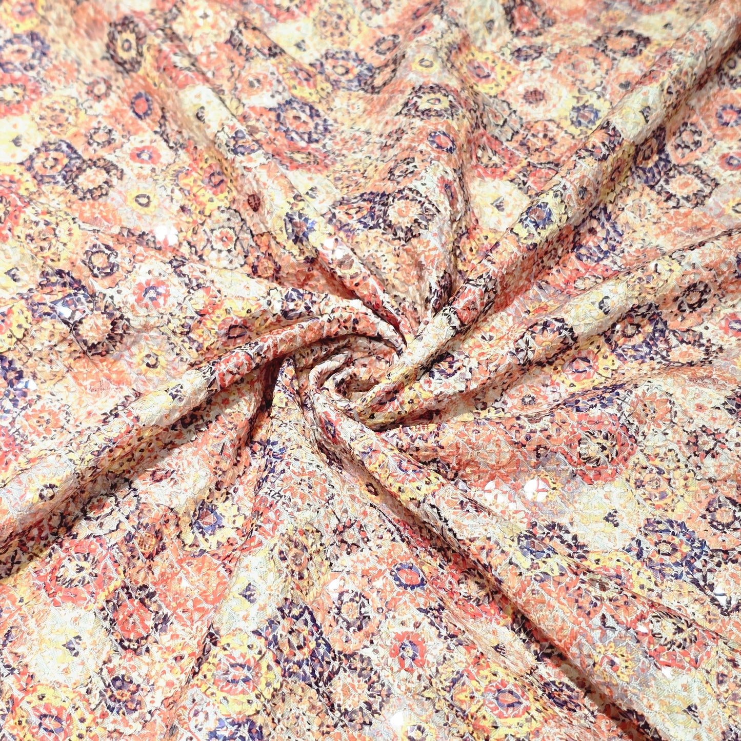 Rayon Embroidered Fabric