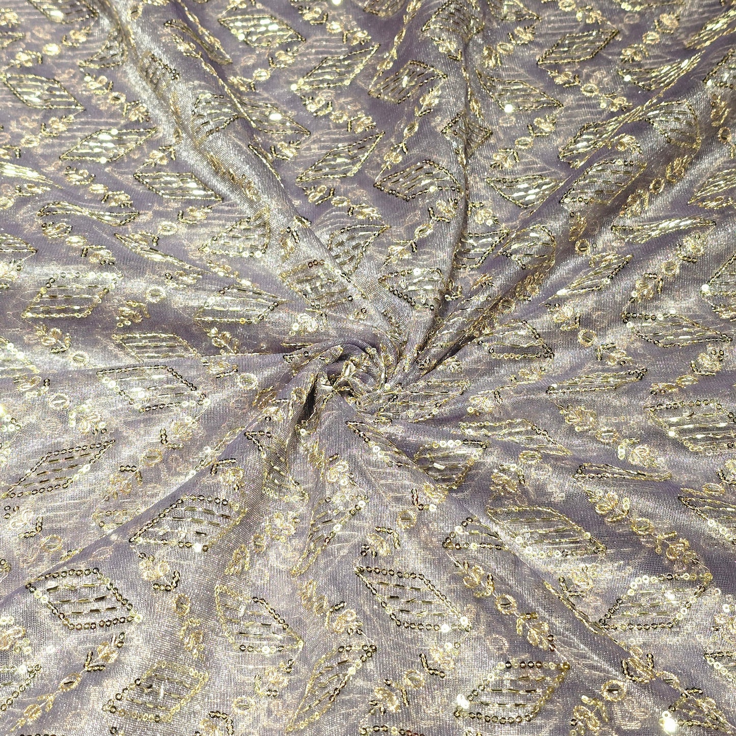 Shimmer Net Embroidered Fabric