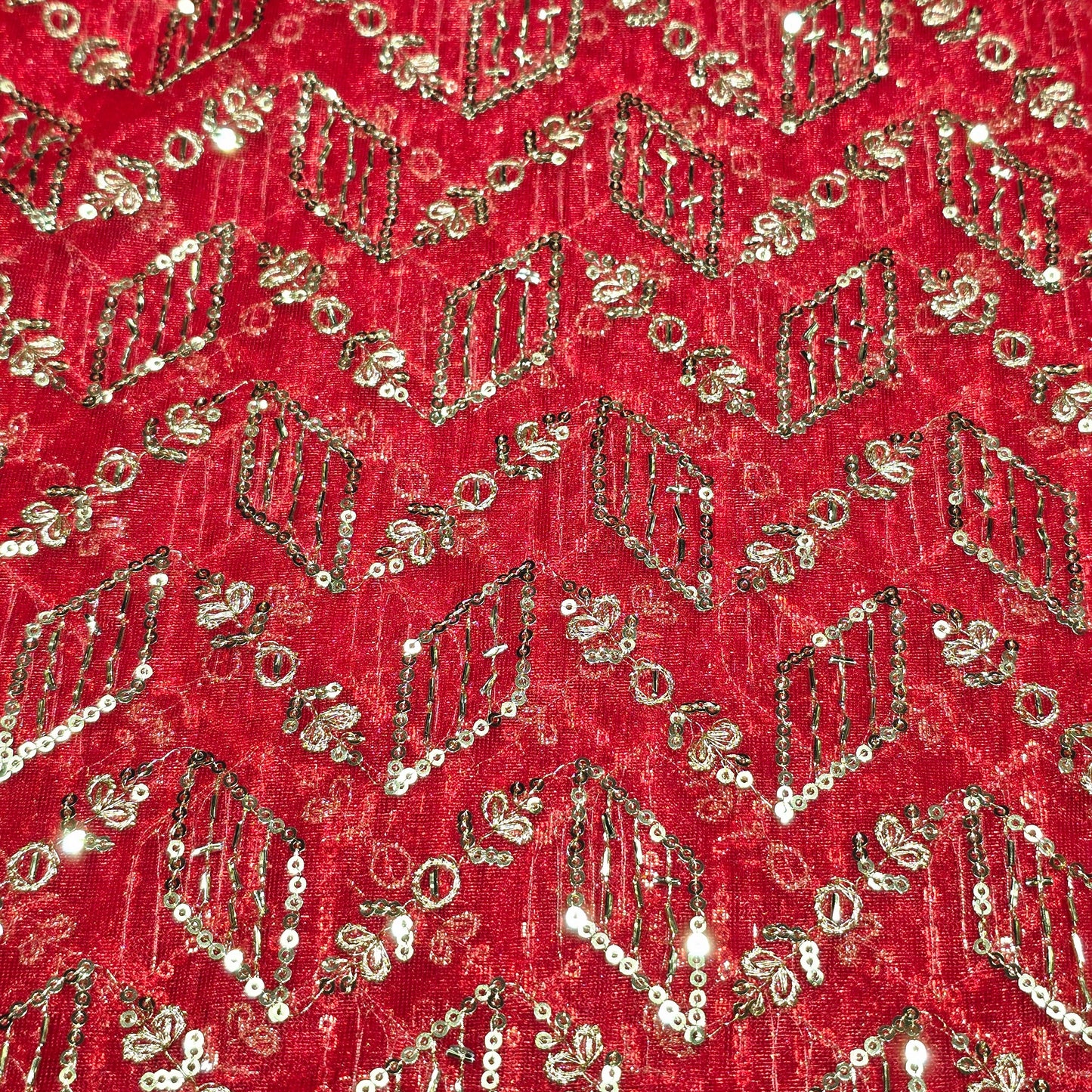 Shimmer Net Embroidered Fabric