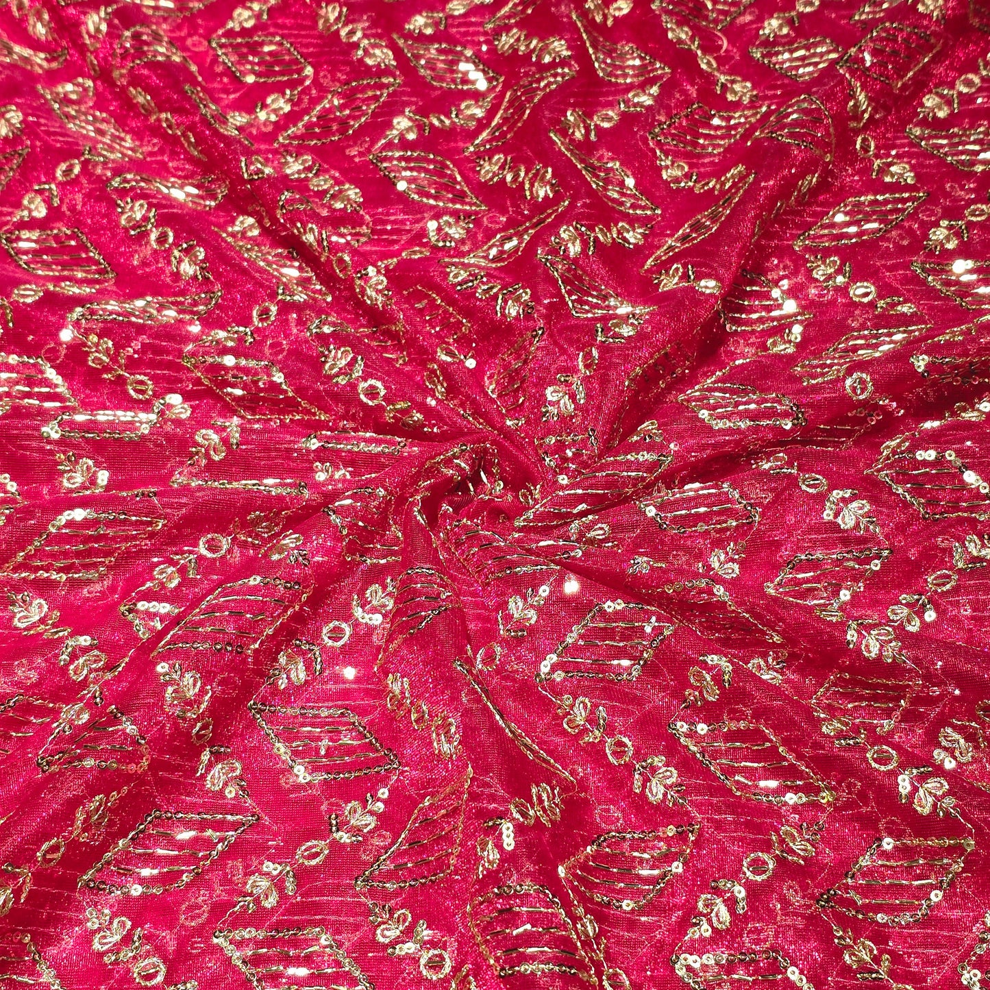 Shimmer Net Embroidered Fabric