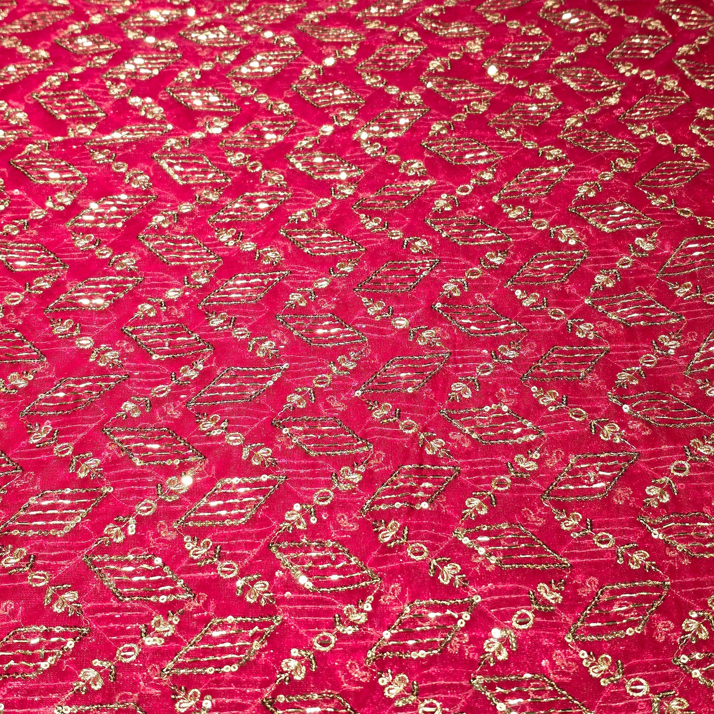 Shimmer Net Embroidered Fabric