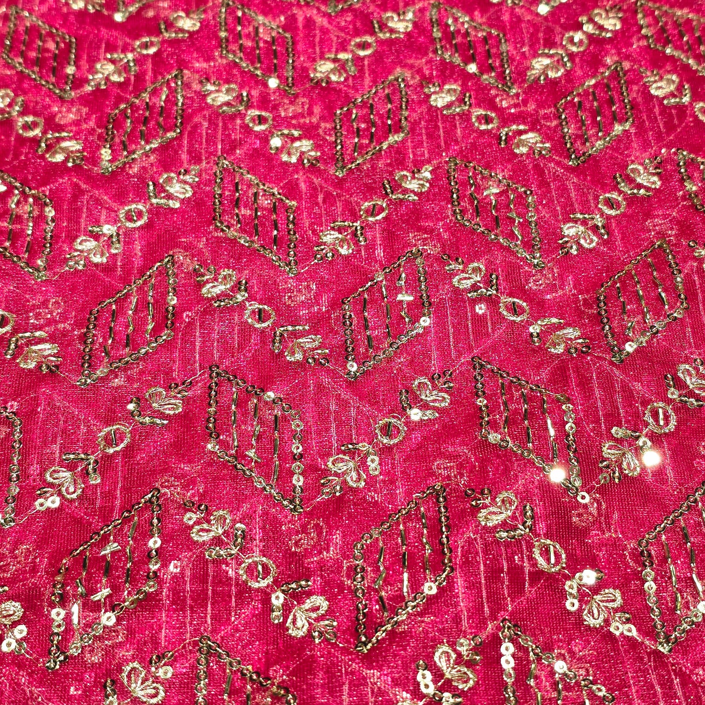 Shimmer Net Embroidered Fabric