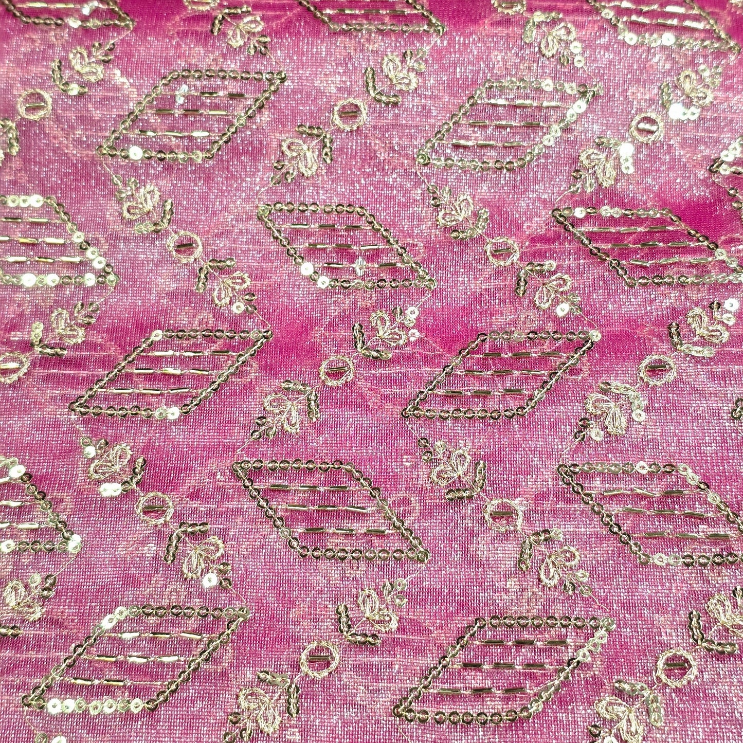 Shimmer Net Embroidered Fabric