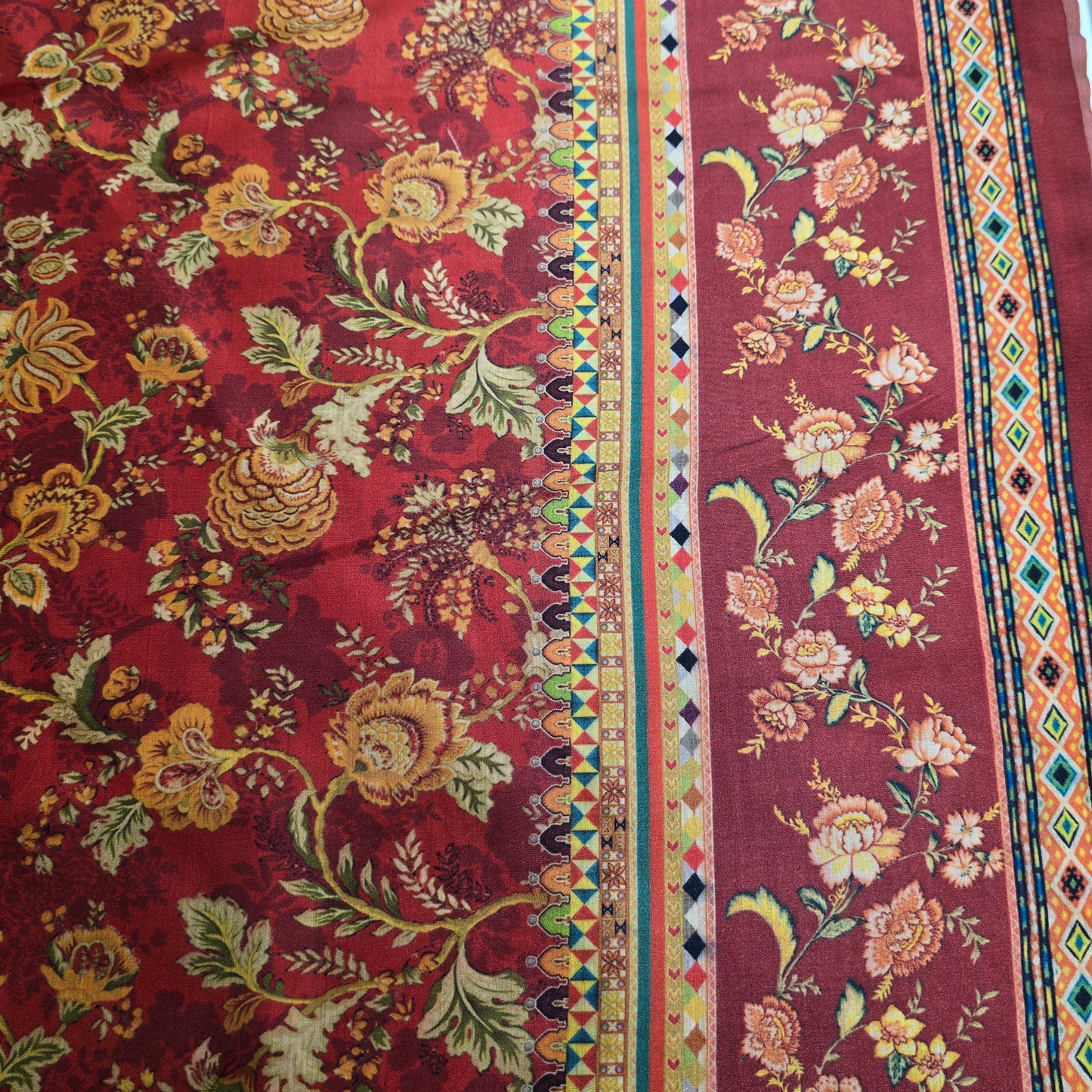 Art Silk Digital Print Fabric