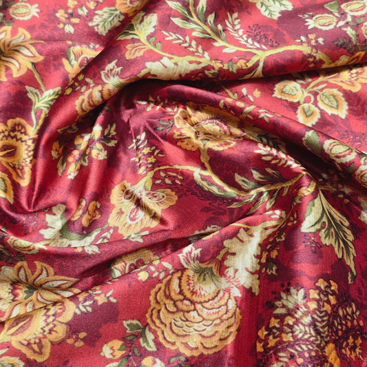 Art Silk Digital Print Fabric