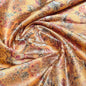Art Silk Digital Print Fabric with Running Border.