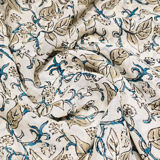 Georgette Fabric with Kalamkari Digital Print
