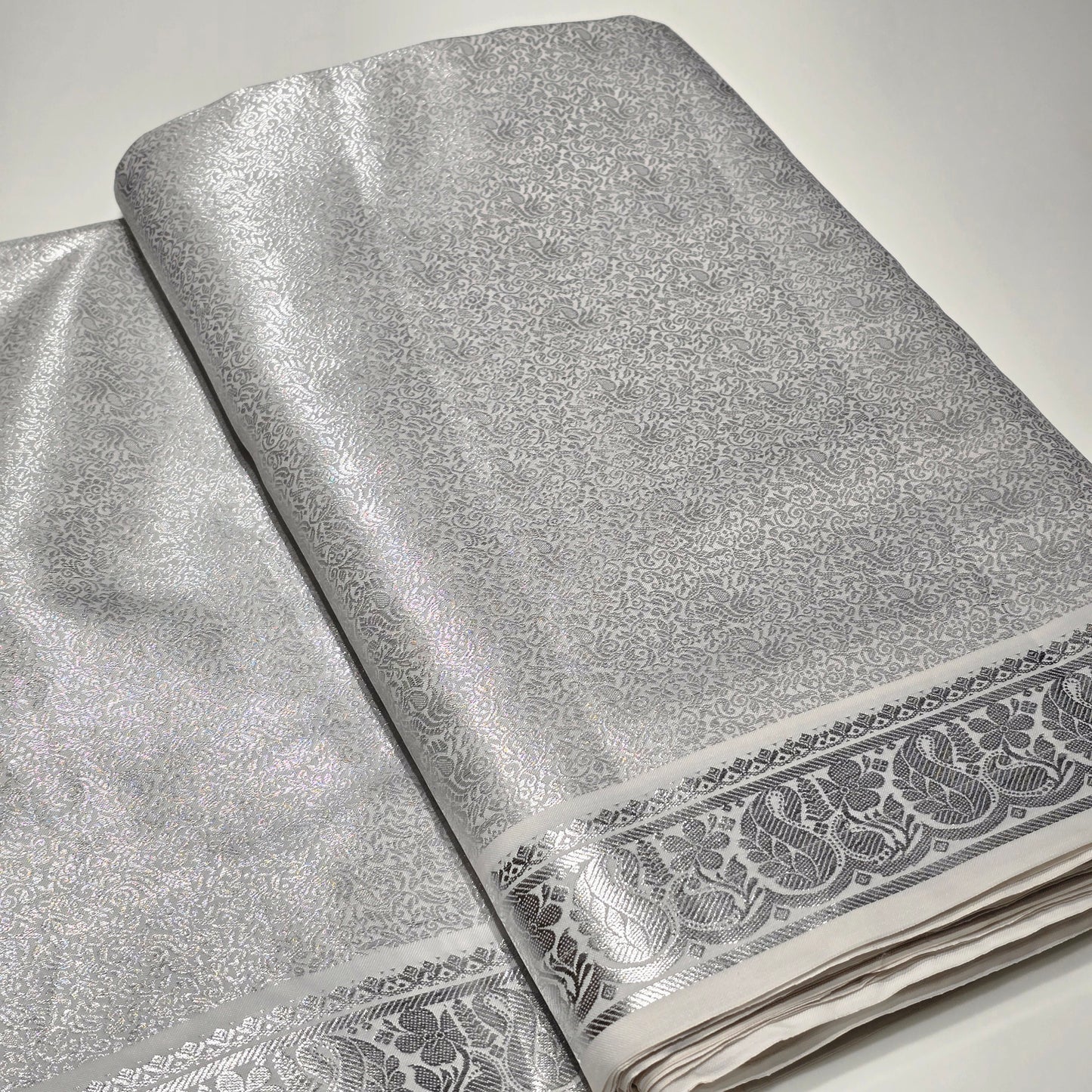 Art Silk Brocade with Border – 36" Width