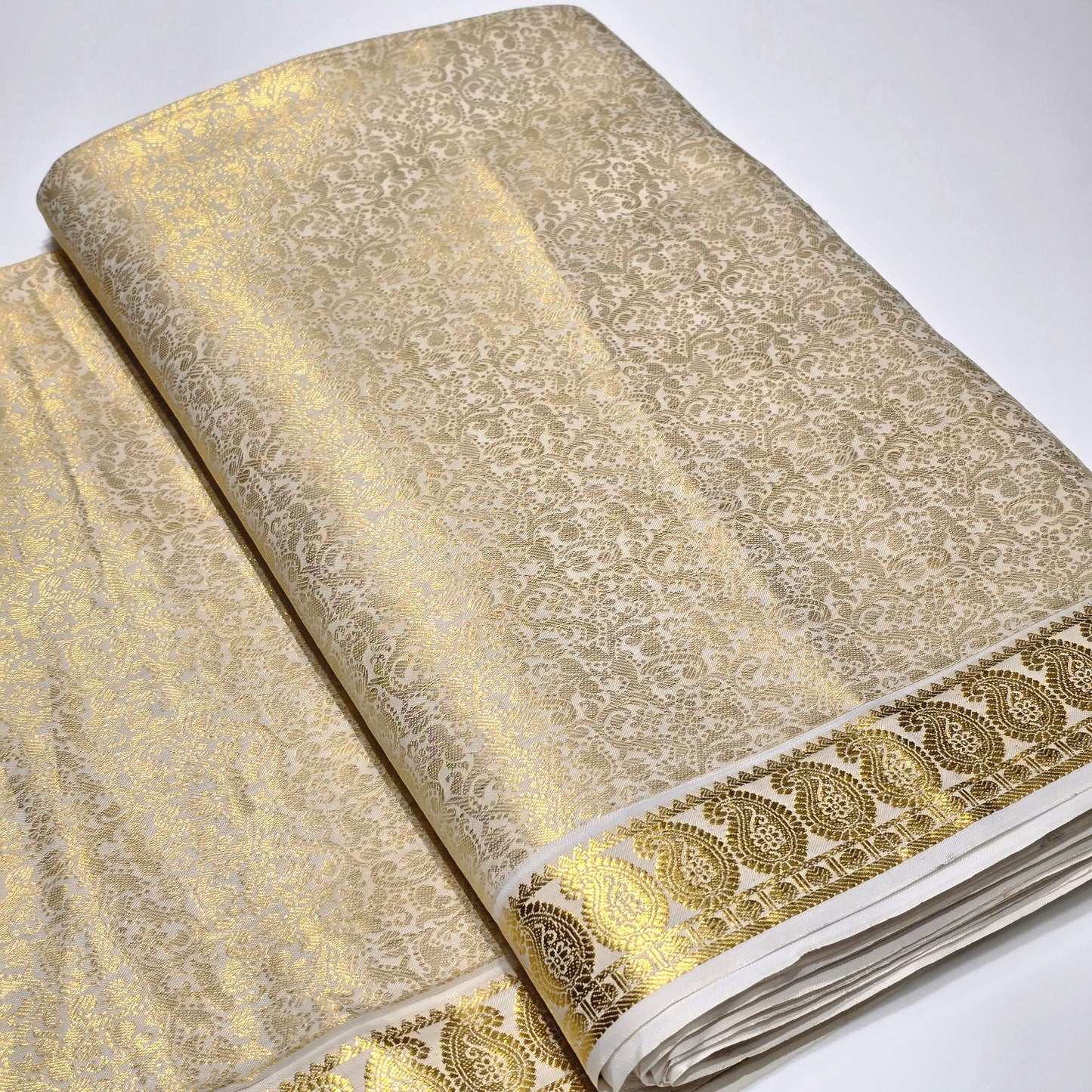 Art Silk Brocade with Border – 36" Width