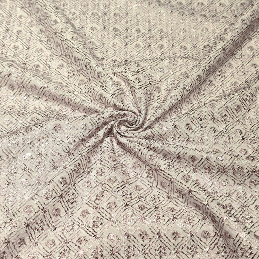 Poly Cotton Embroidered Fabric
