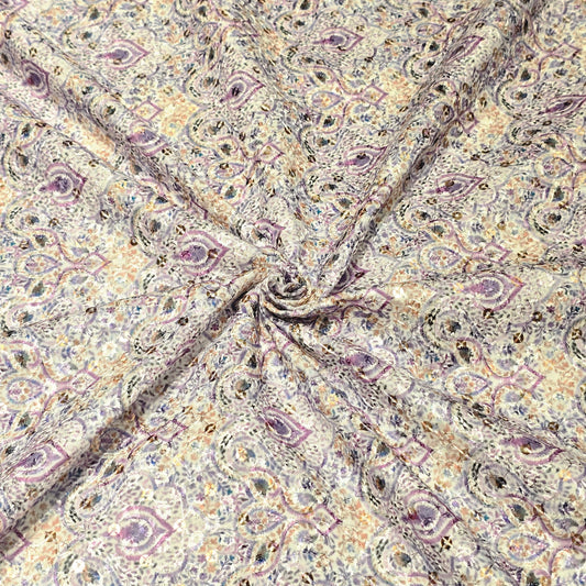 Poly Cotton Embroidered Fabric