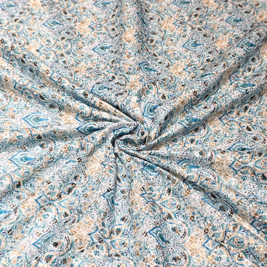 Poly Cotton Embroidered Fabric