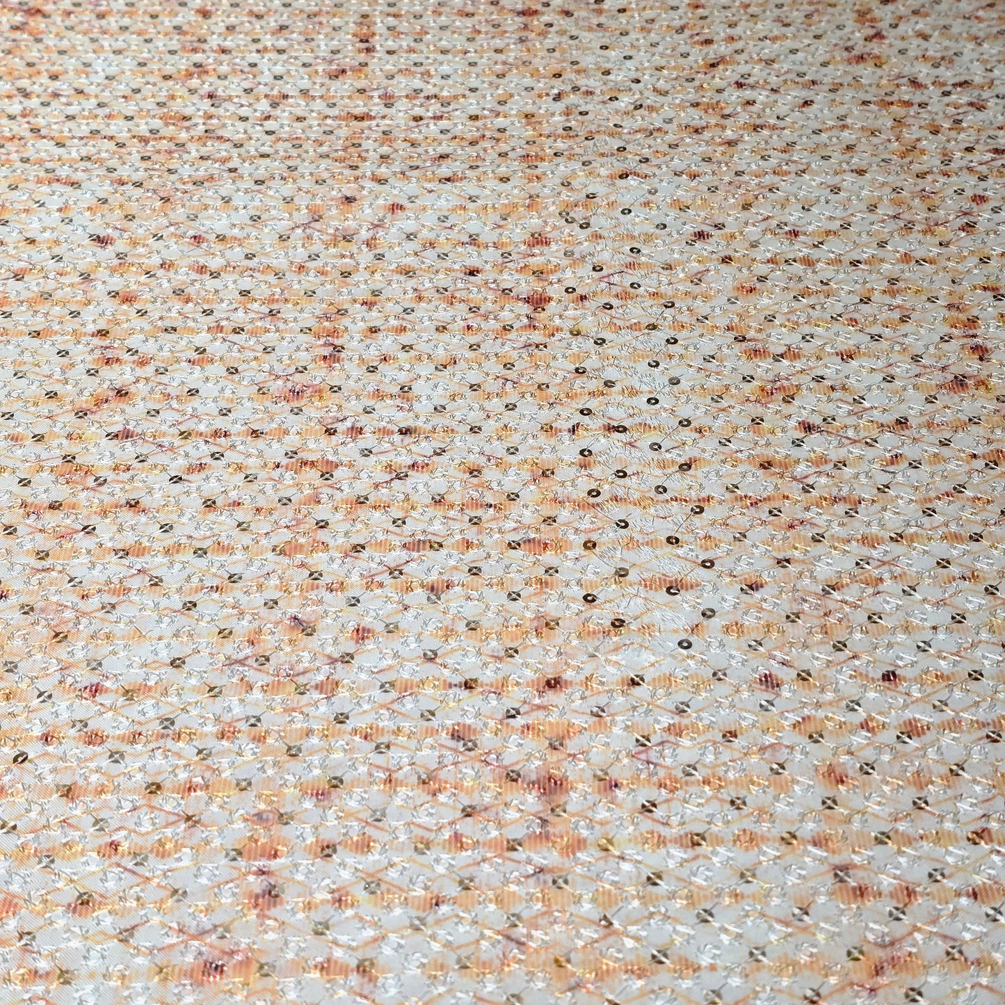 Poly Cotton Embroidered Fabric