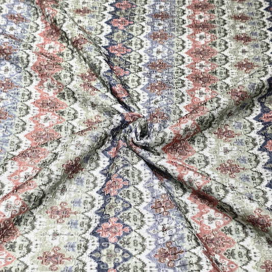 Rayon Embroidered Fabric