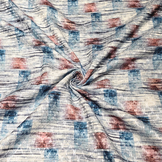 Rayon Embroidered Fabric