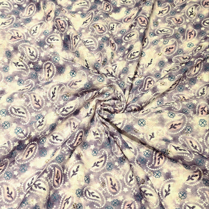 Poly Cotton Embroidered Fabric