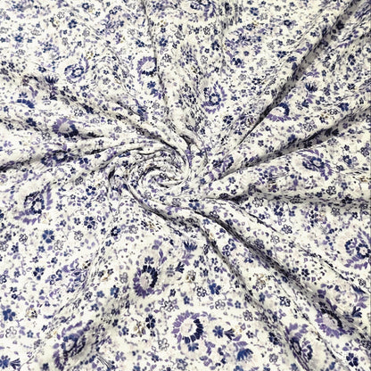 Poly Cotton Embroidered Fabric