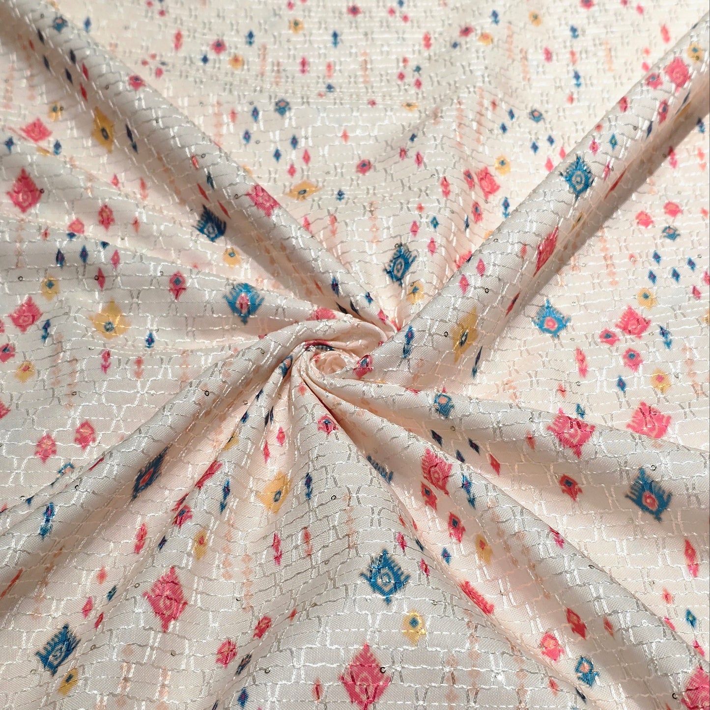 Rayon Embroidered Fabric