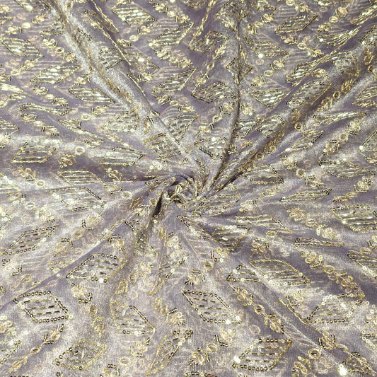 Shimmer Net Embroidered Fabric