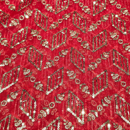 Shimmer Net Embroidered Fabric