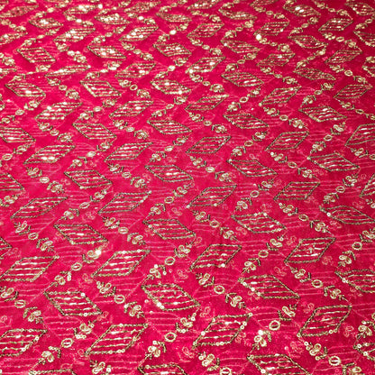 Shimmer Net Embroidered Fabric