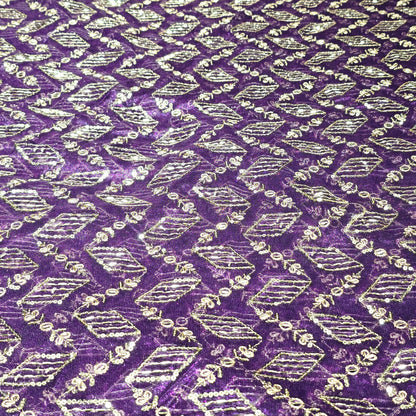 Shimmer Net Embroidered Fabric