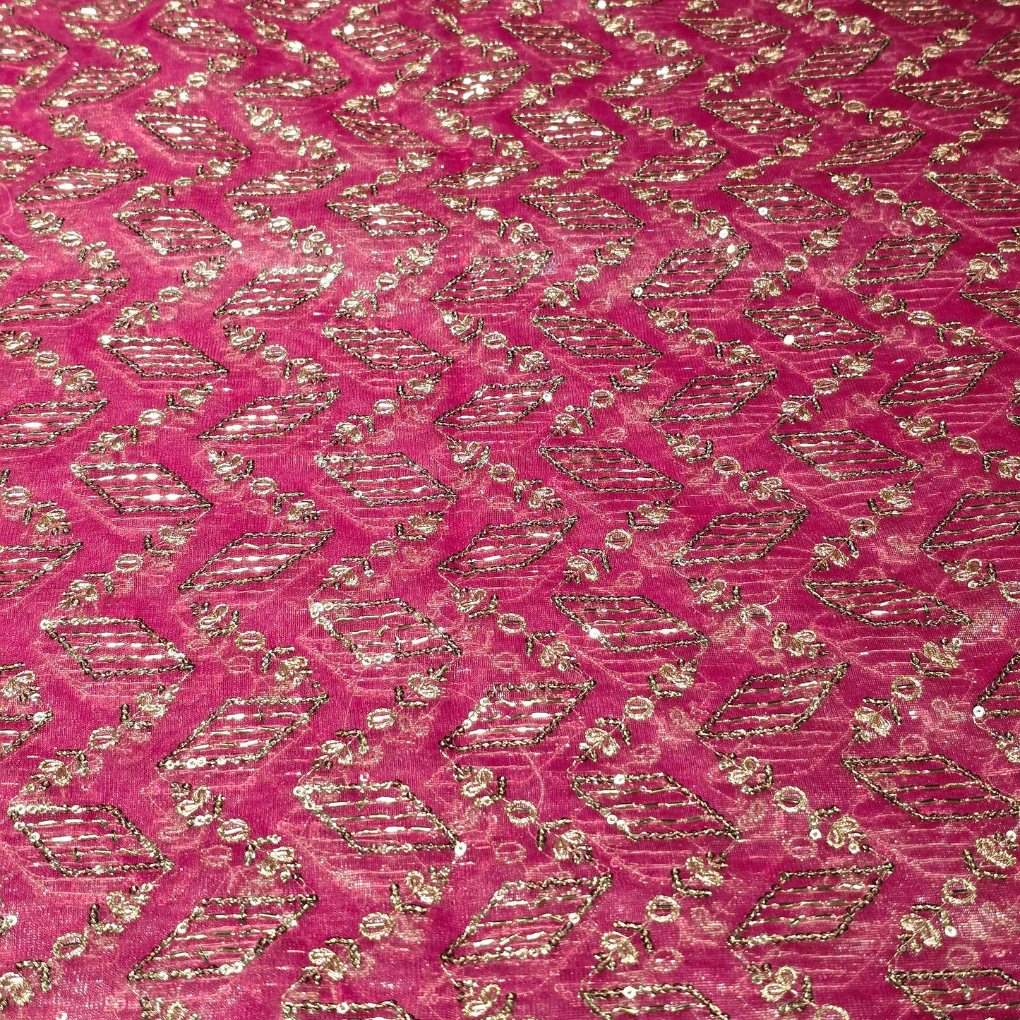 Shimmer Net Embroidered Fabric