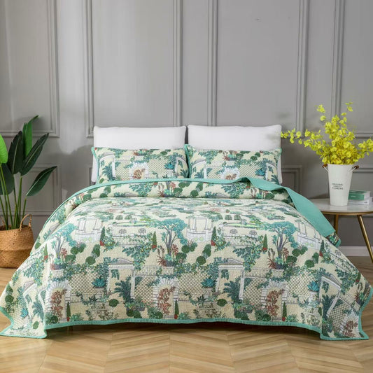Pure Cotton bedspread with 2 Pillow case