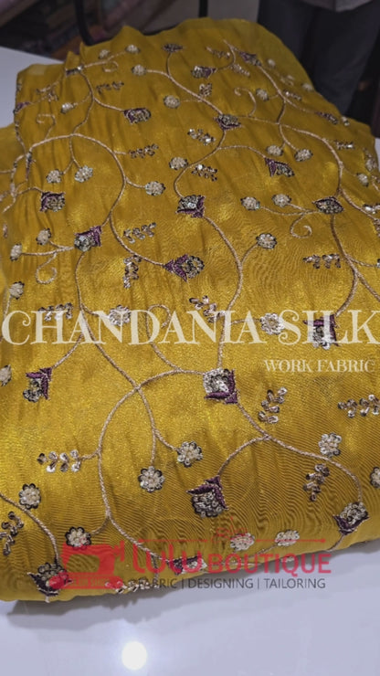 Chandania silk with jerry embroidery design